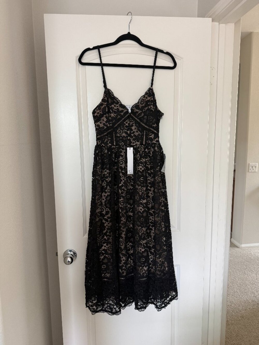 NSR Black Lace Midi Dress NWT Size M